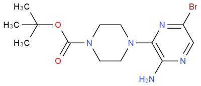 1-Boc-4-(3-амино-6-бромпиразин-2-ил)пиперазин CAS 479685-13-7